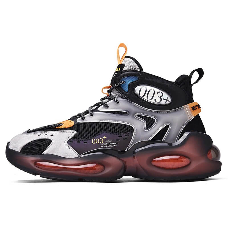 Velzard '003+' Infinit Sneakers chunky shoes for men Shoes Grey Orange / UK 6 / US 6.5 / EU 39 ( 24.5 cm / 245 mm ) Infinit Store Infinit Store Infinit Sneakers