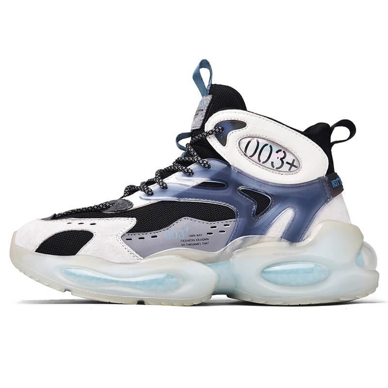 Velzard '003+' Infinit Sneakers chunky shoes for men Shoes White Blue / UK 7.5 / US 8 / EU 41 ( 25.6 cm / 256 mm ) Infinit Store Infinit Store Infinit Sneakers