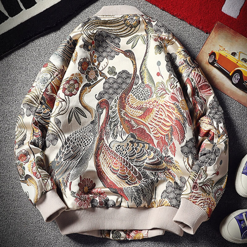 floral bomber jacket japanese embroidery streetwear varsity jackets Coats & Jackets Infinit Store Infinit Store Infinit Sneakers