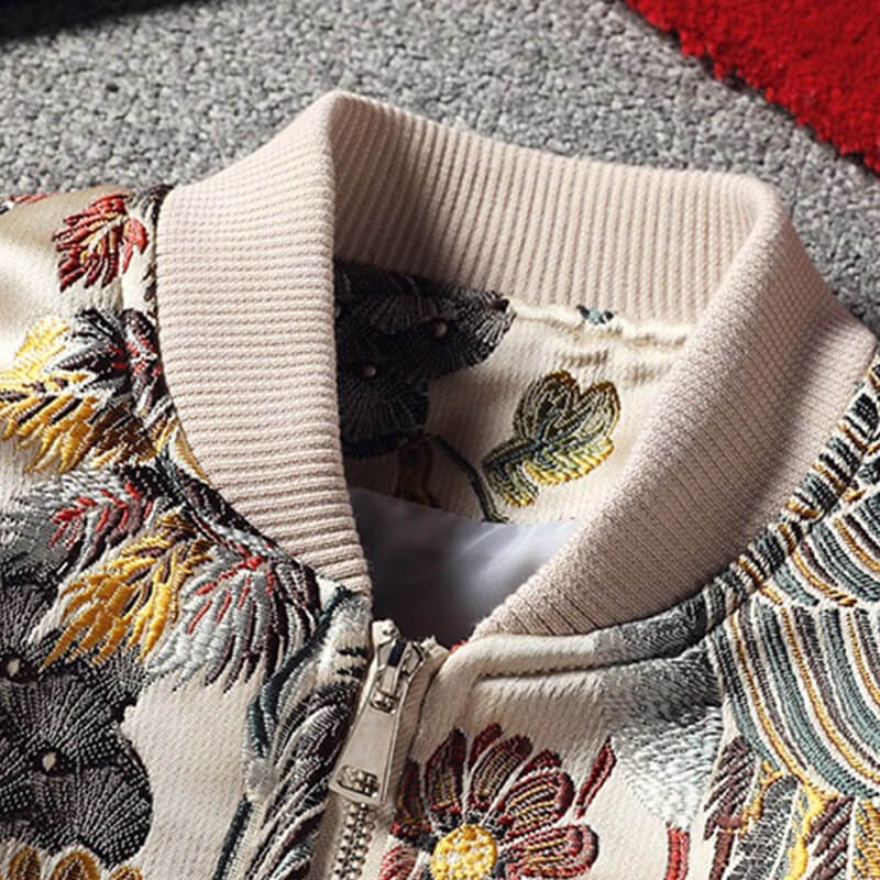 floral bomber jacket japanese embroidery streetwear varsity jackets Coats & Jackets Infinit Store Infinit Store Infinit Sneakers