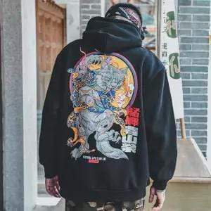 INFINIT Oni Japanese Demon Hoodie Coats & Jackets L / Bakeneko ( Black ) Infinit Store Infinit Store Infinit Sneakers