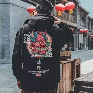 INFINIT Oni Japanese Demon Hoodie Coats & Jackets XXL / Akai Oni ( Black ) Infinit Store Infinit Store Infinit Sneakers