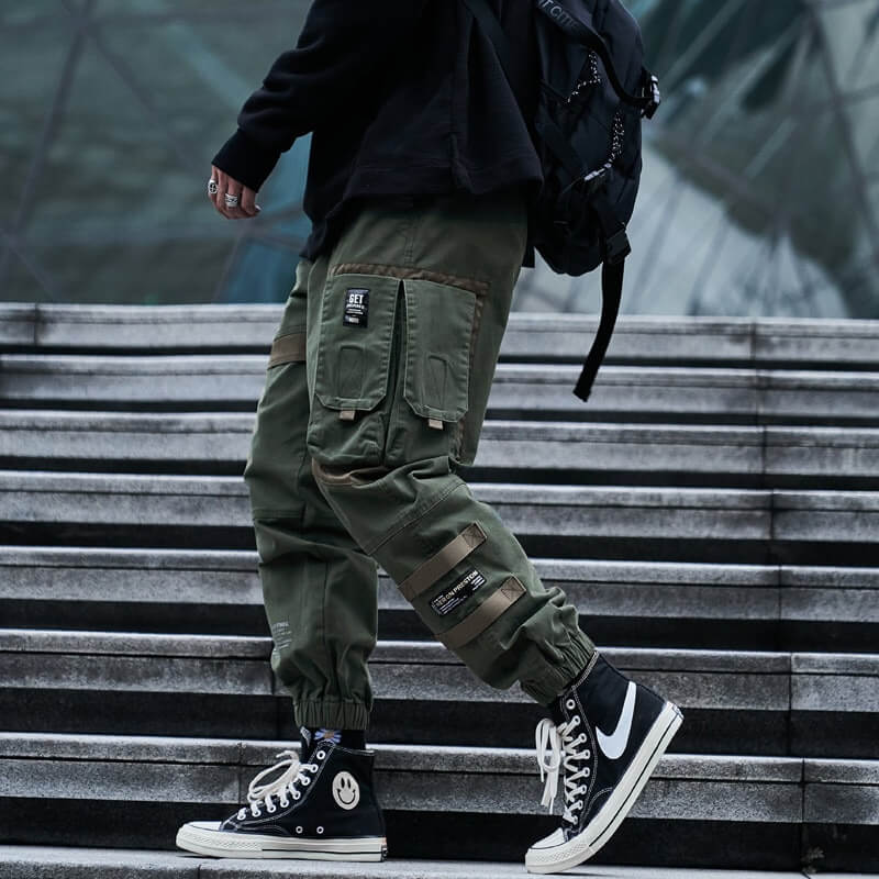 Black Designer Cargo Sweatpants - XXL  Street wear urban, Black sweatpants,  Sweatpants