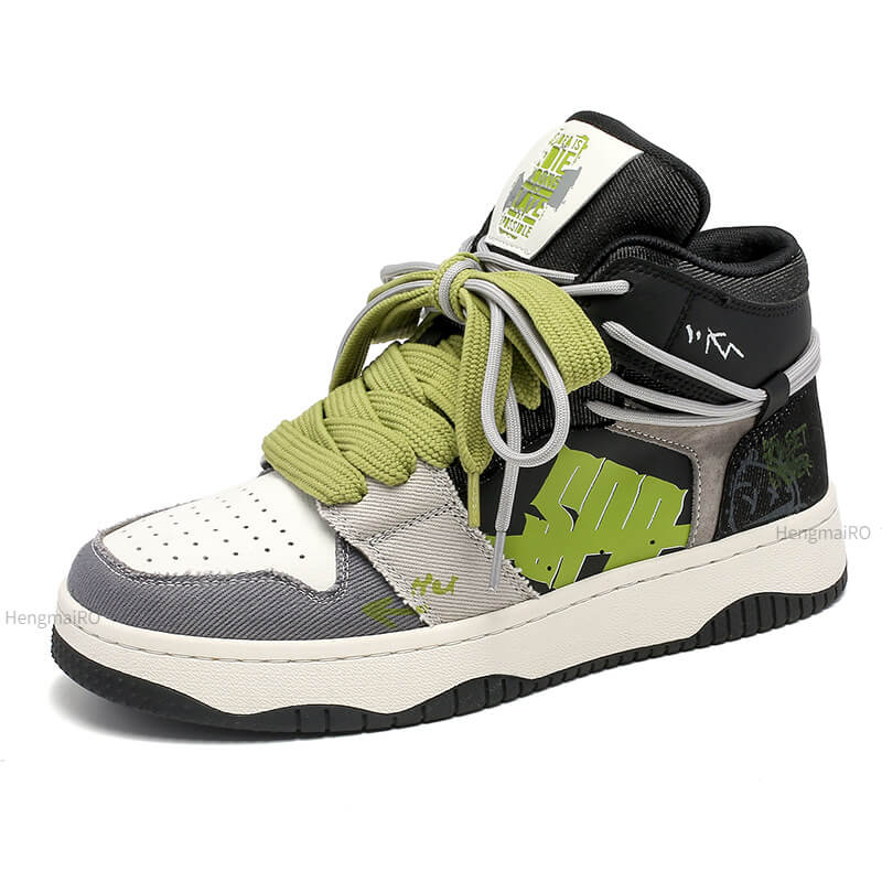 High Top Snakers INFINIT Blaze Exo sneakers Shoes Green / US 5 / EU 36 Foot Length ( 22.5 cm / 225 mm ) Infinit Store Infinit Store Infinit Sneakers