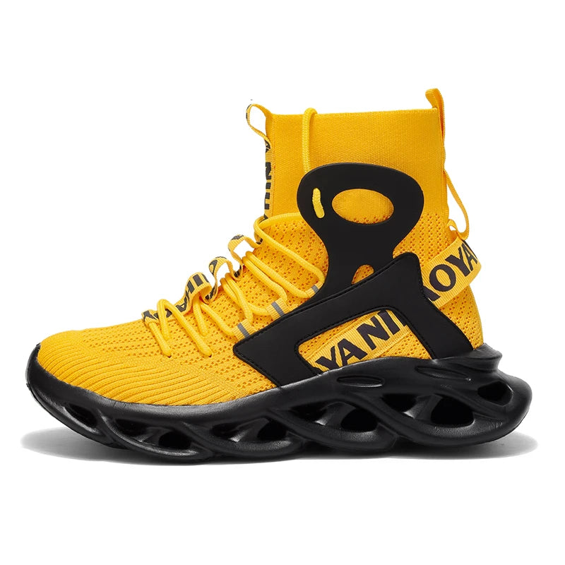 FUTURISTIC HIGH-TOP TECHWEAR SNEAKERS
