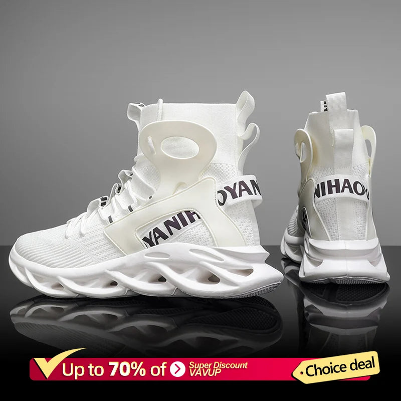 FUTURISTIC HIGH-TOP TECHWEAR SNEAKERS
