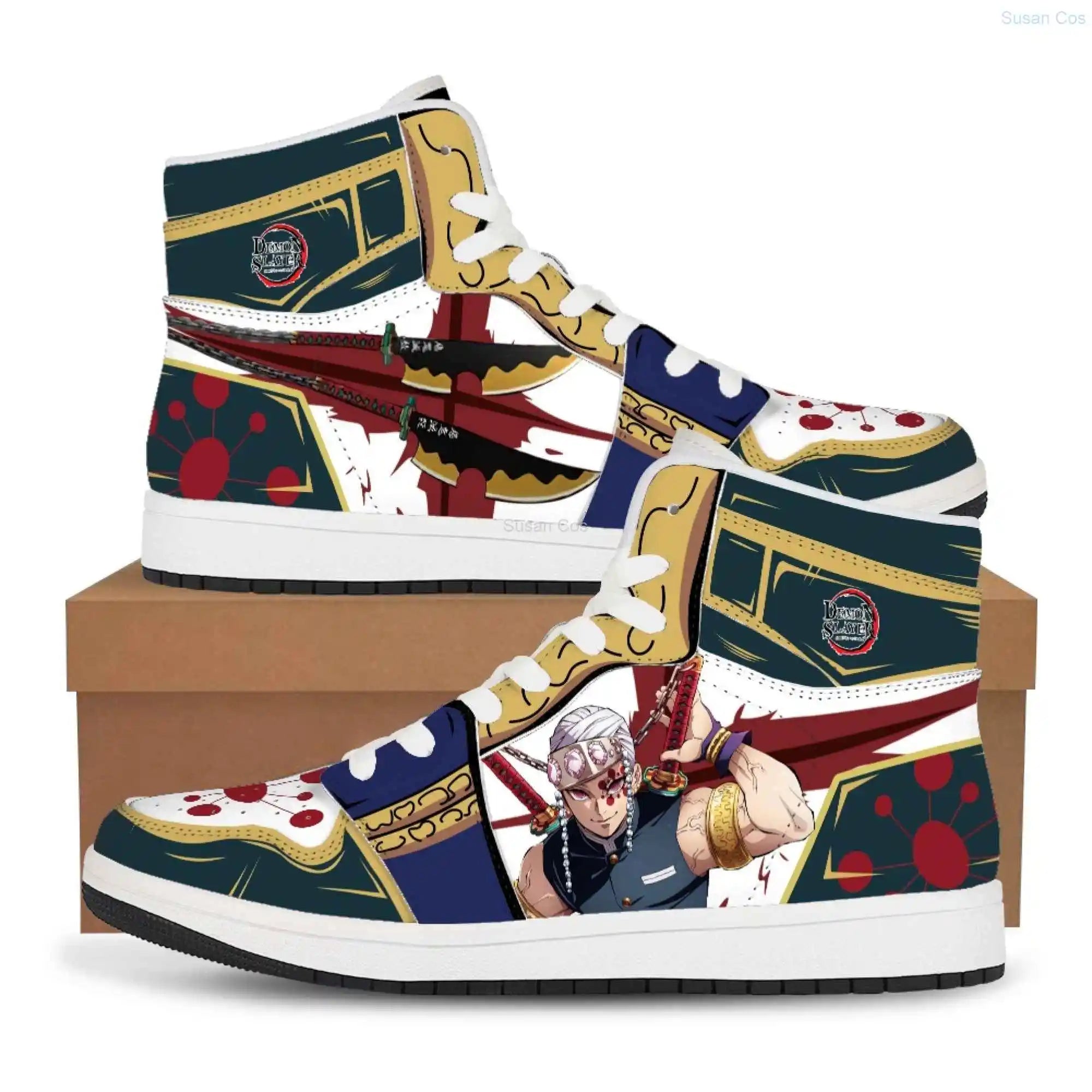 Anime Prism High-Top Sneakers – Crystal-Clear Art Streetwear Shoes