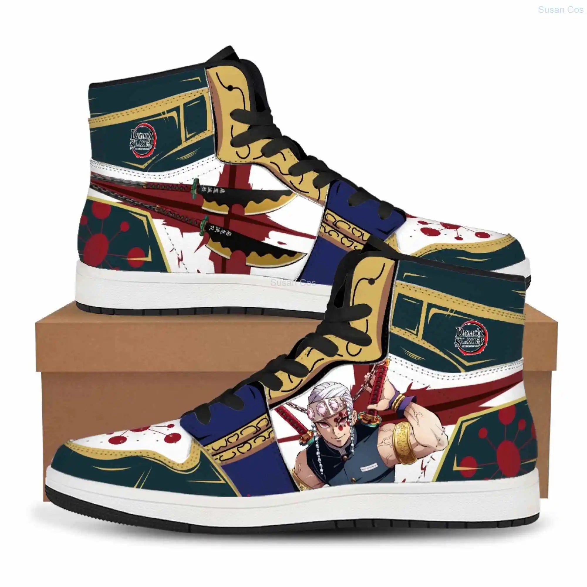Anime Prism High-Top Sneakers – Crystal-Clear Art Streetwear Shoes
