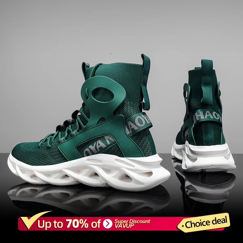 FUTURISTIC HIGH-TOP TECHWEAR SNEAKERS