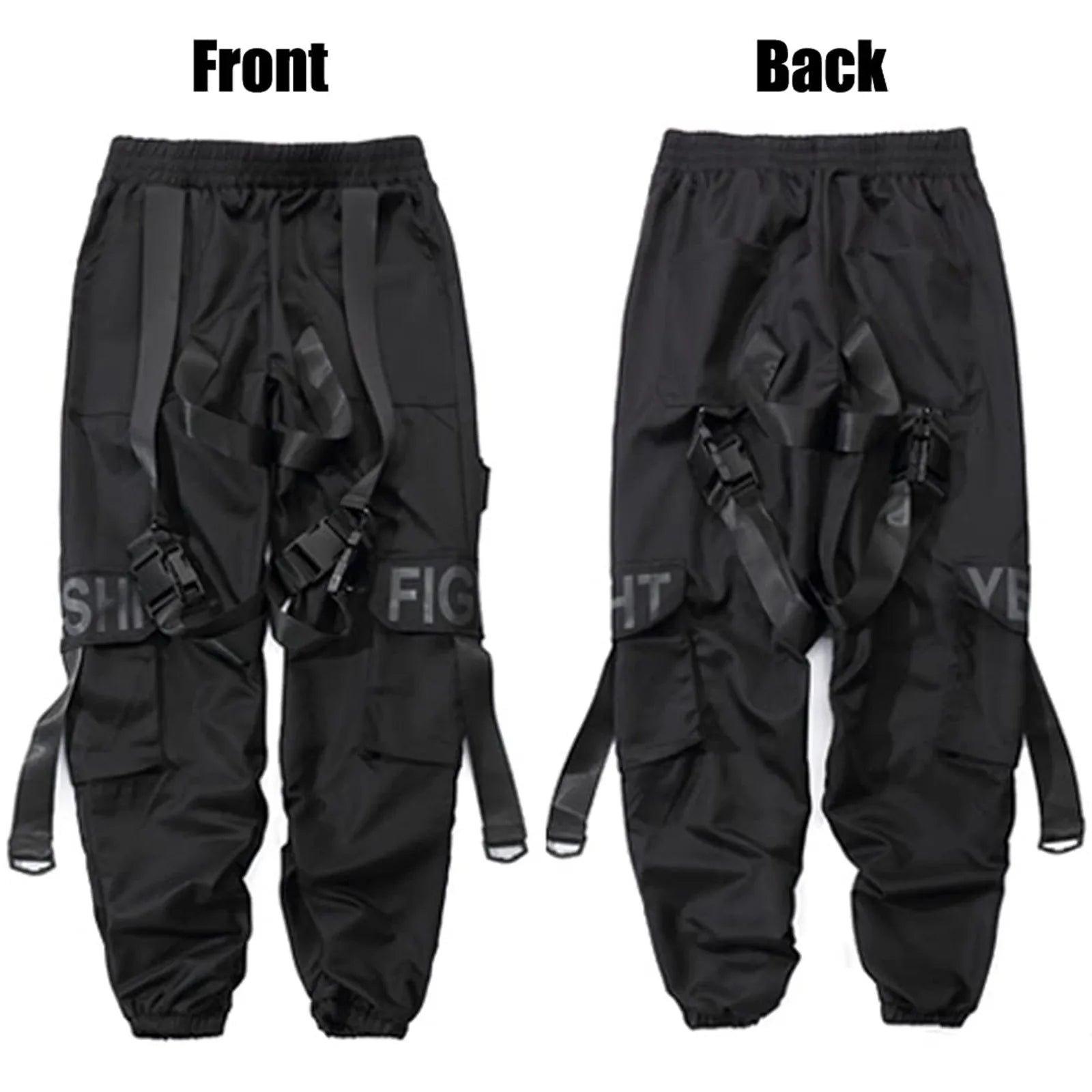 Black Cargo Pants FIght Techwear