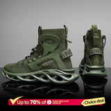 FUTURISTIC HIGH-TOP TECHWEAR SNEAKERS