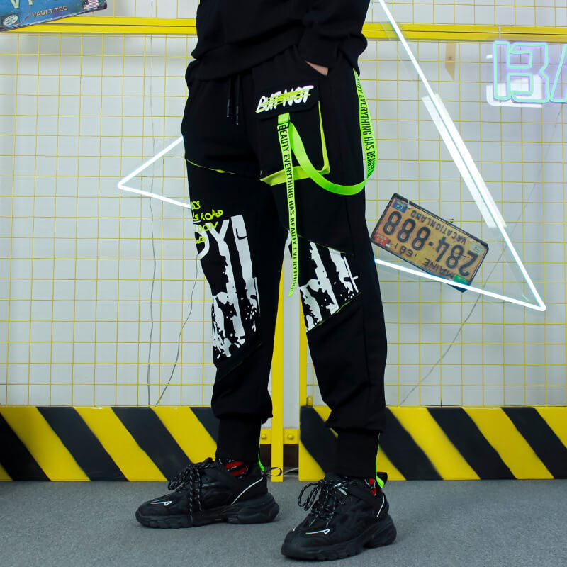 Chronos sweatpants black Japanese Graphic Streetwear pants – INFINIT STORE