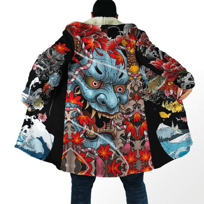 Samurai Cloak hoodie & Oni cloak Hoodie Japanese Streetwear 3D Hoodie Coats & Jackets Oni Cloak Hoodie V6 / 4XL Infinit Store Infinit Store Infinit Sneakers
