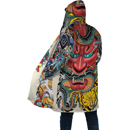 Samurai Cloak hoodie & Oni cloak Hoodie Japanese Streetwear 3D