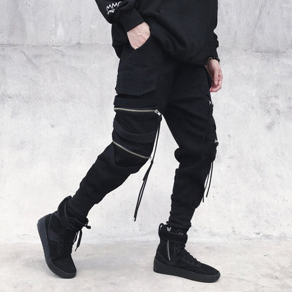 Spectre8 Black Cargo Pants for mens korean streetwear joggers Pants Infinit Store Infinit Store Infinit Sneakers