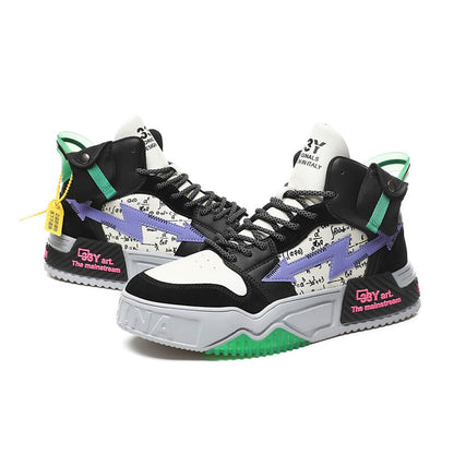 33Y Art the mainstream high top sneakers - INFINIT STORE