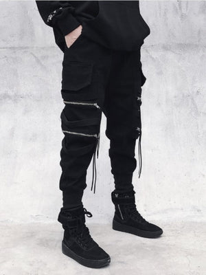 Spectre8 Black Cargo Pants for mens korean streetwear joggers Pants Infinit Store Infinit Store Infinit Sneakers