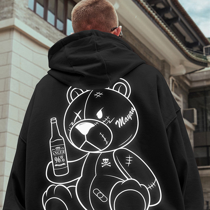 I feel good hoodie, angry bear hoodie, black hoodie japanese streetwear hoodie Coats & Jackets Infinit Store Infinit Store Infinit Sneakers