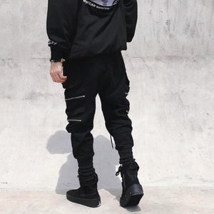 Spectre8 Black Cargo Pants for mens korean streetwear joggers Pants Infinit Store Infinit Store Infinit Sneakers