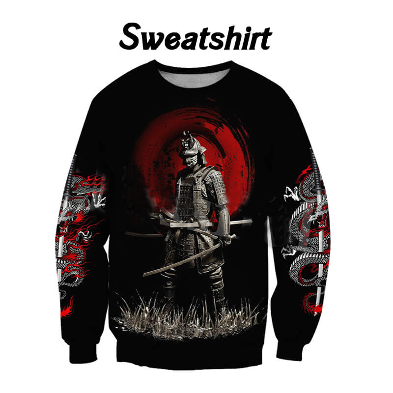 japanese samurai art 3D printed Hoodie, Sweatshirt and Zipper Hoodie Coats & Jackets Sweatshirt / XS Infinit Store Infinit Store Infinit Sneakers