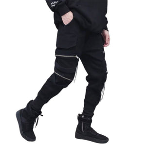 Spectre8 Black Cargo Pants for mens korean streetwear joggers Pants Infinit Store Infinit Store Infinit Sneakers