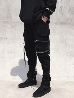 Spectre8 Black Cargo Pants for mens korean streetwear joggers Pants Infinit Store Infinit Store Infinit Sneakers