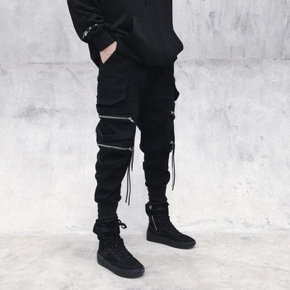 Spectre8 Black Cargo Pants for mens korean streetwear joggers Pants S / Black Infinit Store Infinit Store Infinit Sneakers
