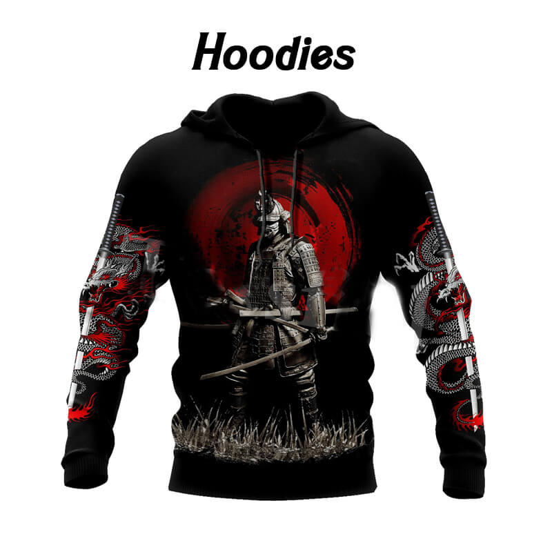 japanese samurai art 3D printed Hoodie, Sweatshirt and Zipper Hoodie Coats & Jackets Infinit Store Infinit Store Infinit Sneakers