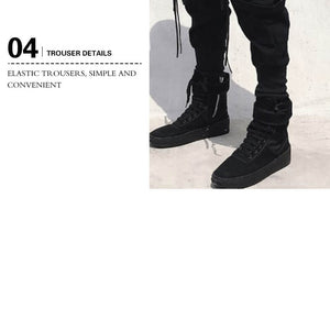 Spectre8 Black Cargo Pants for mens korean streetwear joggers Pants Infinit Store Infinit Store Infinit Sneakers