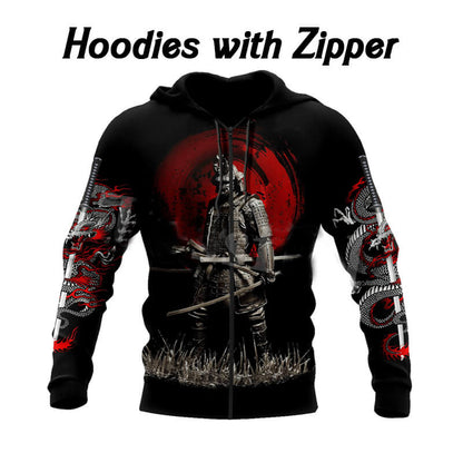 japanese samurai art 3D printed Hoodie, Sweatshirt and Zipper Hoodie Coats & Jackets Zipper hoodies / XXL Infinit Store Infinit Store Infinit Sneakers