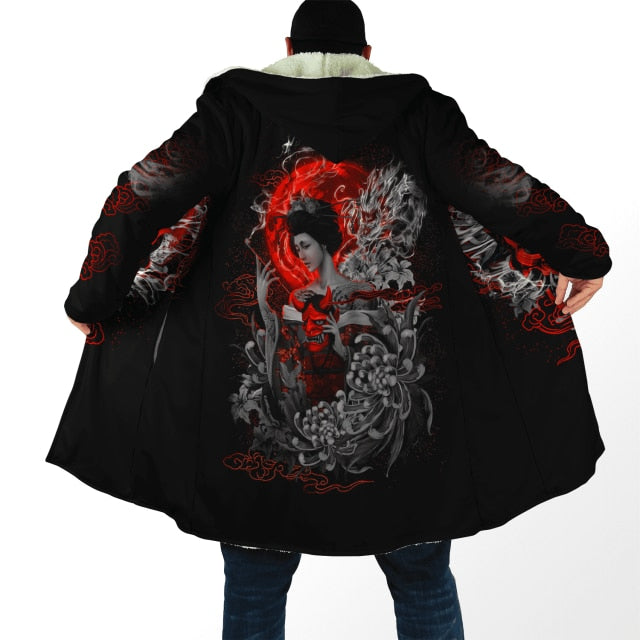Samurai Cloak hoodie & Oni cloak Hoodie Japanese Streetwear 3D Hoodie Coats & Jackets Geisha Cloak Hoodie V1 / S Infinit Store Infinit Store Infinit Sneakers