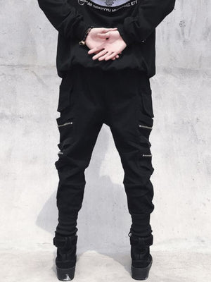 Spectre8 Black Cargo Pants for mens korean streetwear joggers Pants Infinit Store Infinit Store Infinit Sneakers