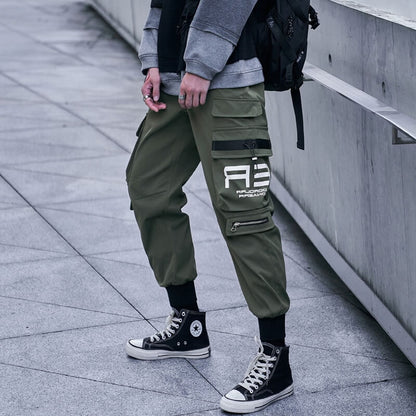 A3 Black Cargo pants tactical techwear pants - INFINIT STORE