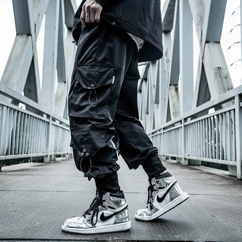 Black cargo sale pants streetwear