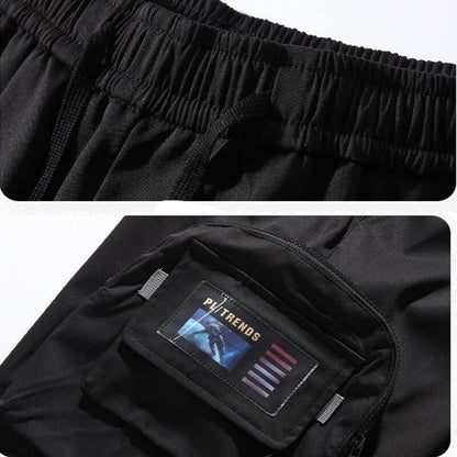 Black Cargo Pants 'The Great' Japanese black Techwear pants - INFINIT STORE