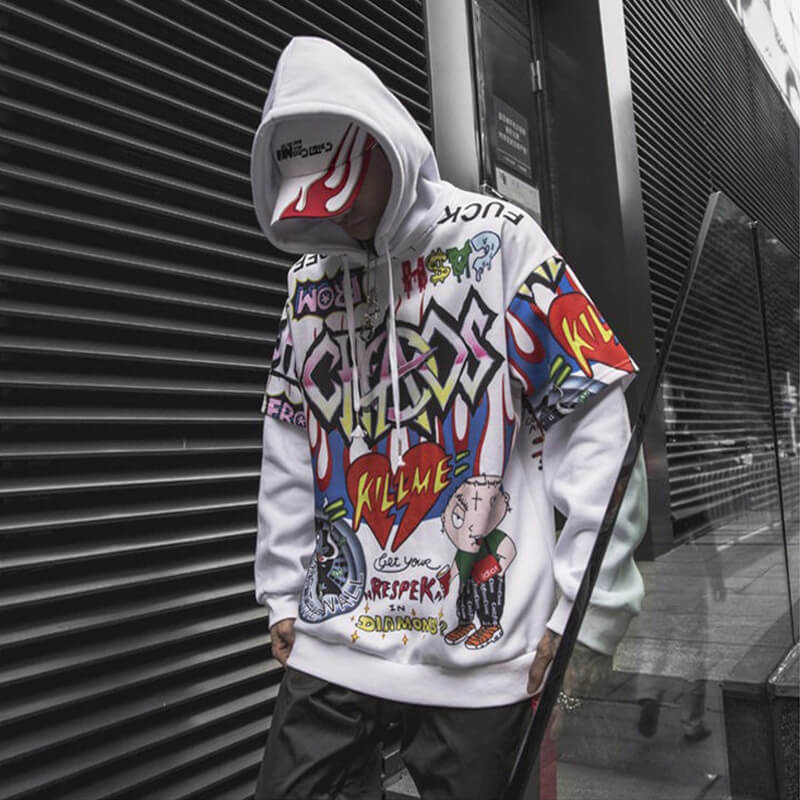 Graffiti hoodies 2024 for sale