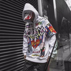 Chaos graffiti hoodie sweatshirt for men and women, japanese streetwear hoodies Coats & Jackets Infinit Store Infinit Store Infinit Sneakers