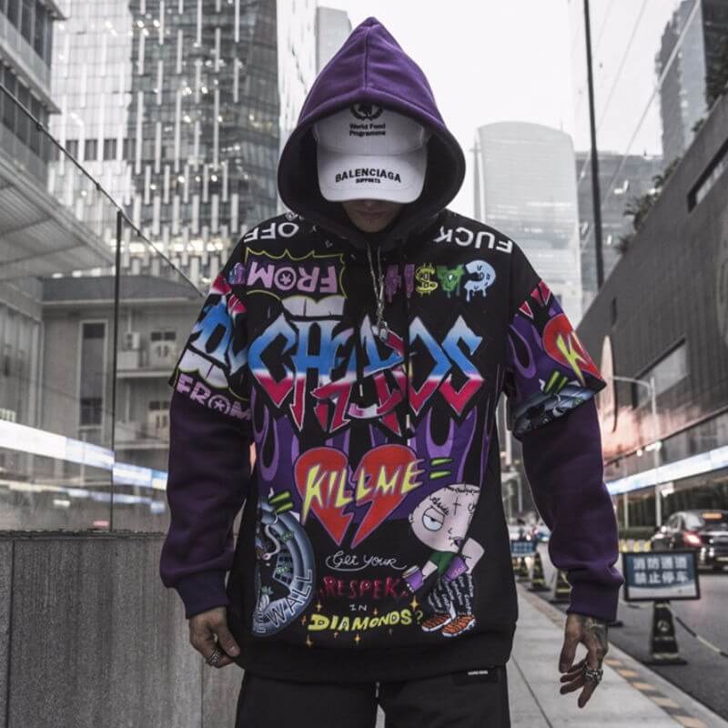 Graffiti hoodies 2025 for sale