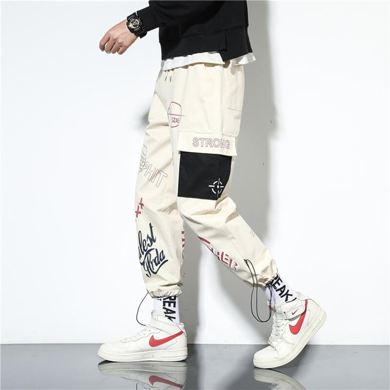 Sweatpants with japanese writing sale