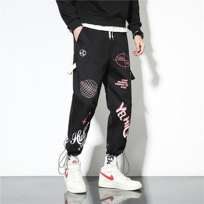 Chronos sweatpants black Japanese Graphic Streetwear pants - INFINIT STORE