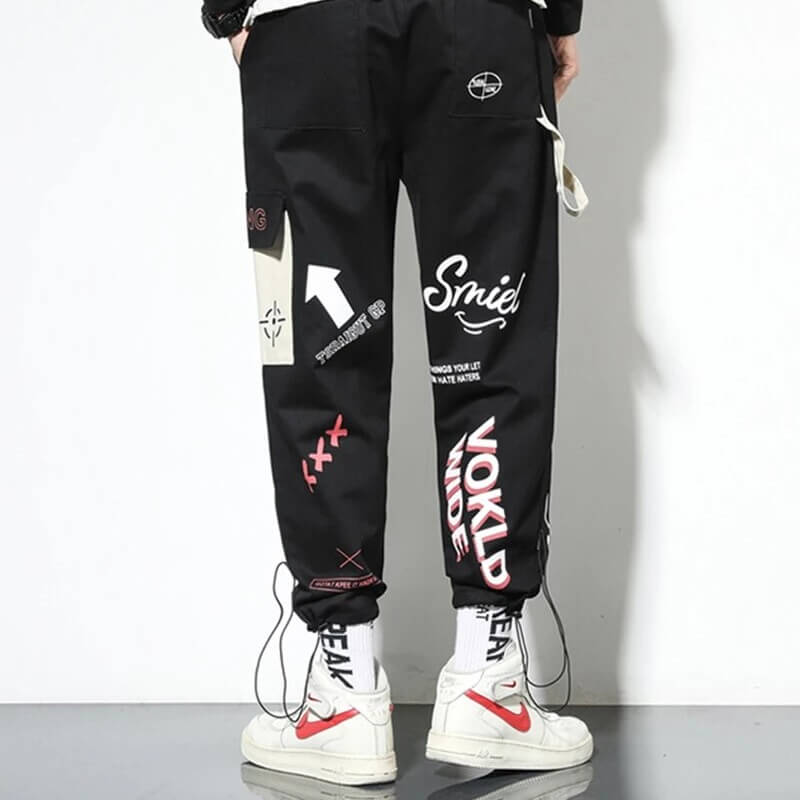 Chronos sweatpants black Japanese Graphic Streetwear pants - INFINIT STORE