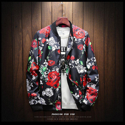 Flowers Windbreakers jackets for men Coats & Jackets Red / M FOR 160 CM 60KG Infinit Store Infinit Store Infinit Sneakers