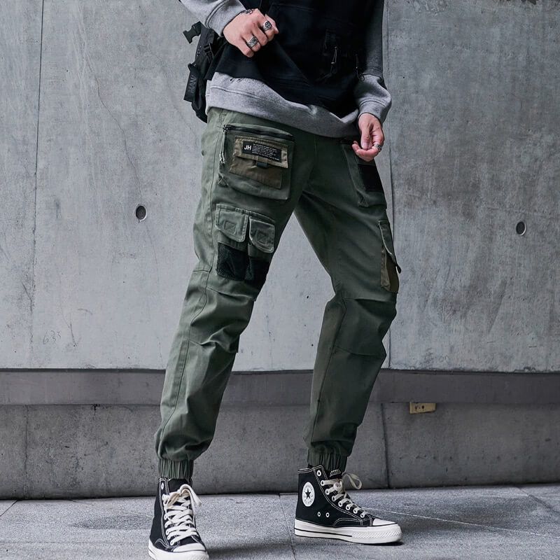 Black Cargo Pants tactical Japanese black Techwear cotton pants - INFINIT STORE