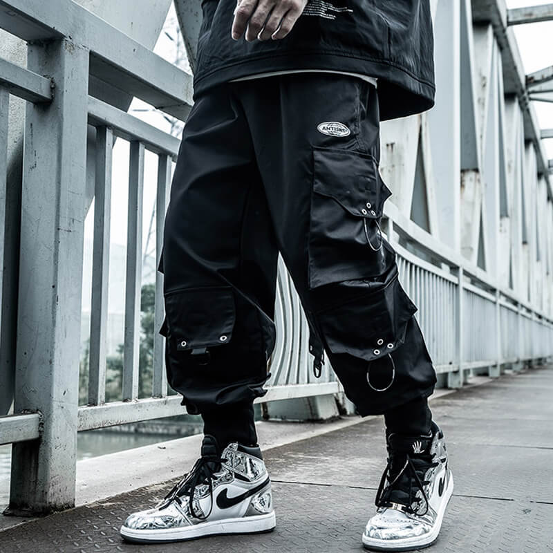 Hip Hop Cargo Pants Men Fashion Harajuku Harem Pant Black Streetwear  Joggers Sweatpant Multi-pocket Casual Mens Pants | Fruugo NO