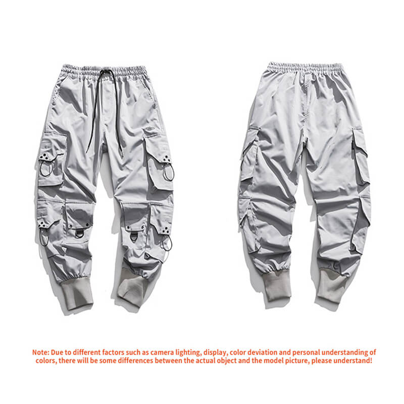 INFINIT Frizz Black Cargo Pants for Mens, Hip hop pants pocket