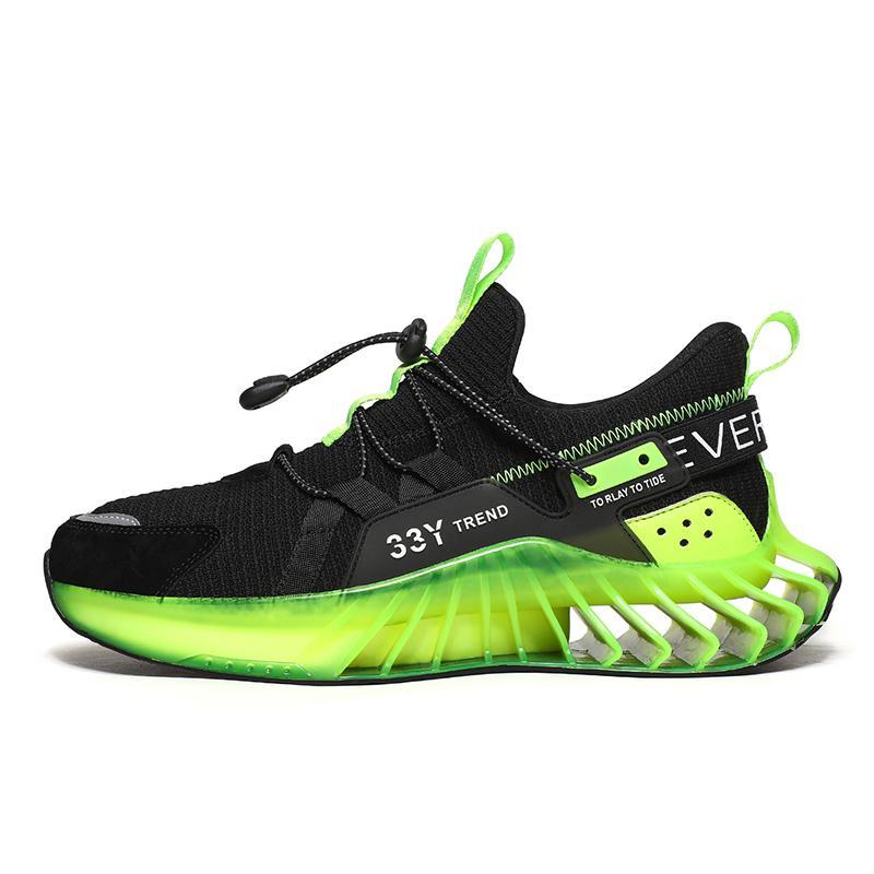 INFINITY '33Y Trend' Sneakers Shoes Carbon Black / Neon Green / US 10 / UK 9.5 / EU 44 Foot Length ( 27.5 cm / 275 mm ) Infinit Store Infinit Store Infinit Sneakers