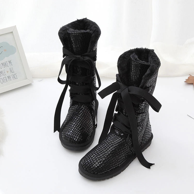 INFINIT valkeria D100 ' women's winter boots ' / Women's snow boots Shoes Black Scale / US 3 / UK 1 / EU 34 Infinit Store Infinit Store Infinit Sneakers