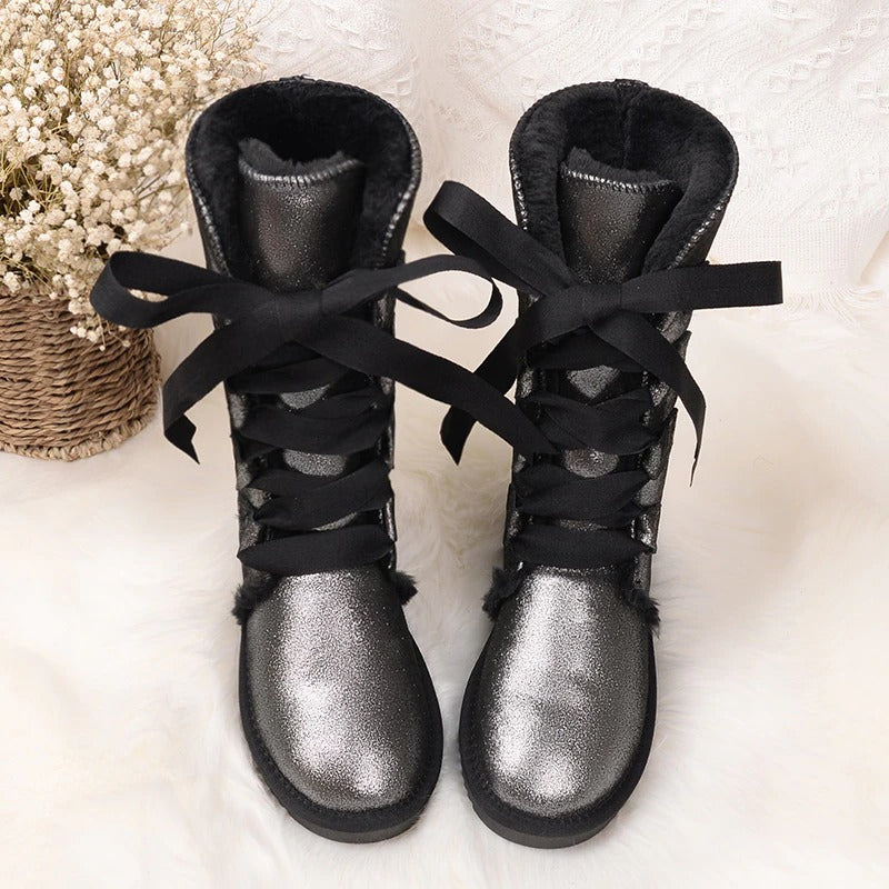 INFINIT valkeria D100 ' women's winter boots ' / Women's snow boots Shoes Shiny Black / US 13 / UK 11/ EU 44 Infinit Store Infinit Store Infinit Sneakers