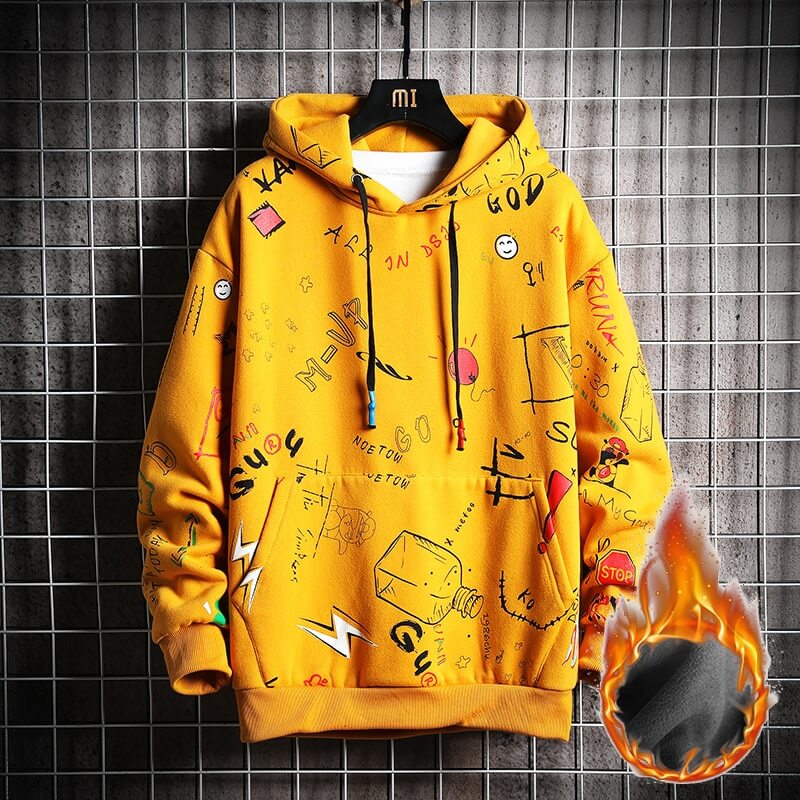 Korean Streetwear hoodies urban street fashion korean hoodies Coats & Jackets Yellow / Korean -M Infinit Store Infinit Store Infinit Sneakers