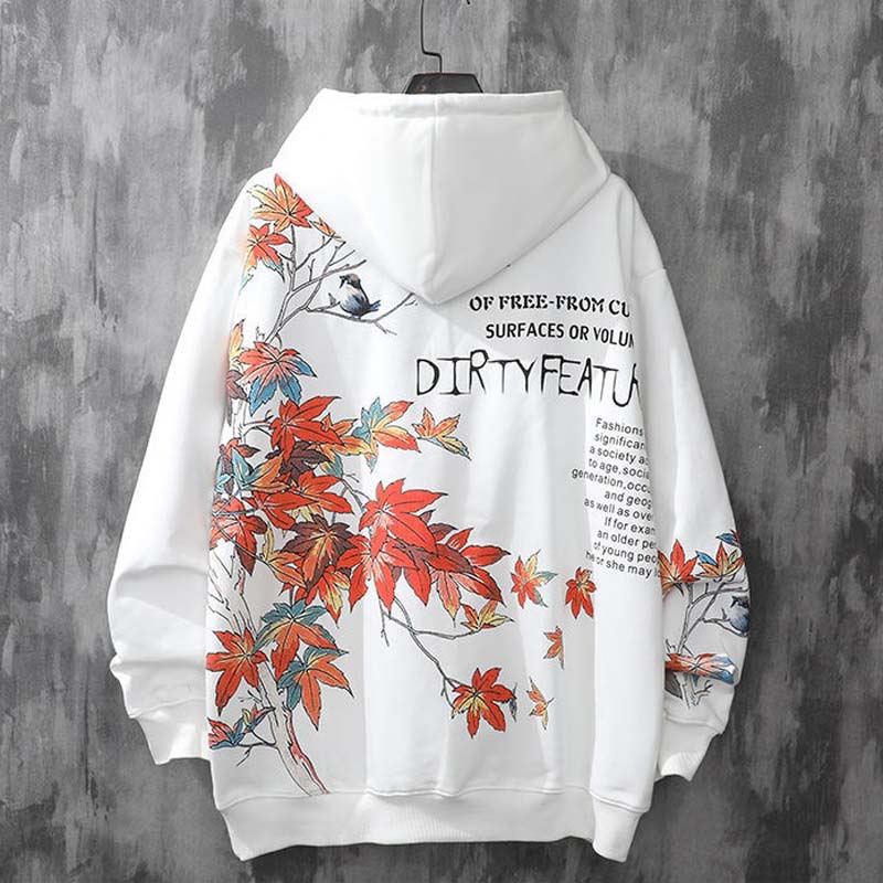 Sakura Maple Leaf Hoodie Coats & Jackets White / Japanese size M Infinit Store Infinit Store Infinit Sneakers
